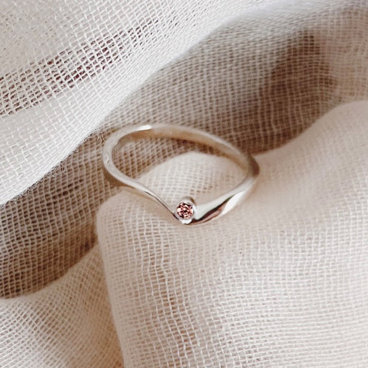 Ribbon Silver Ring